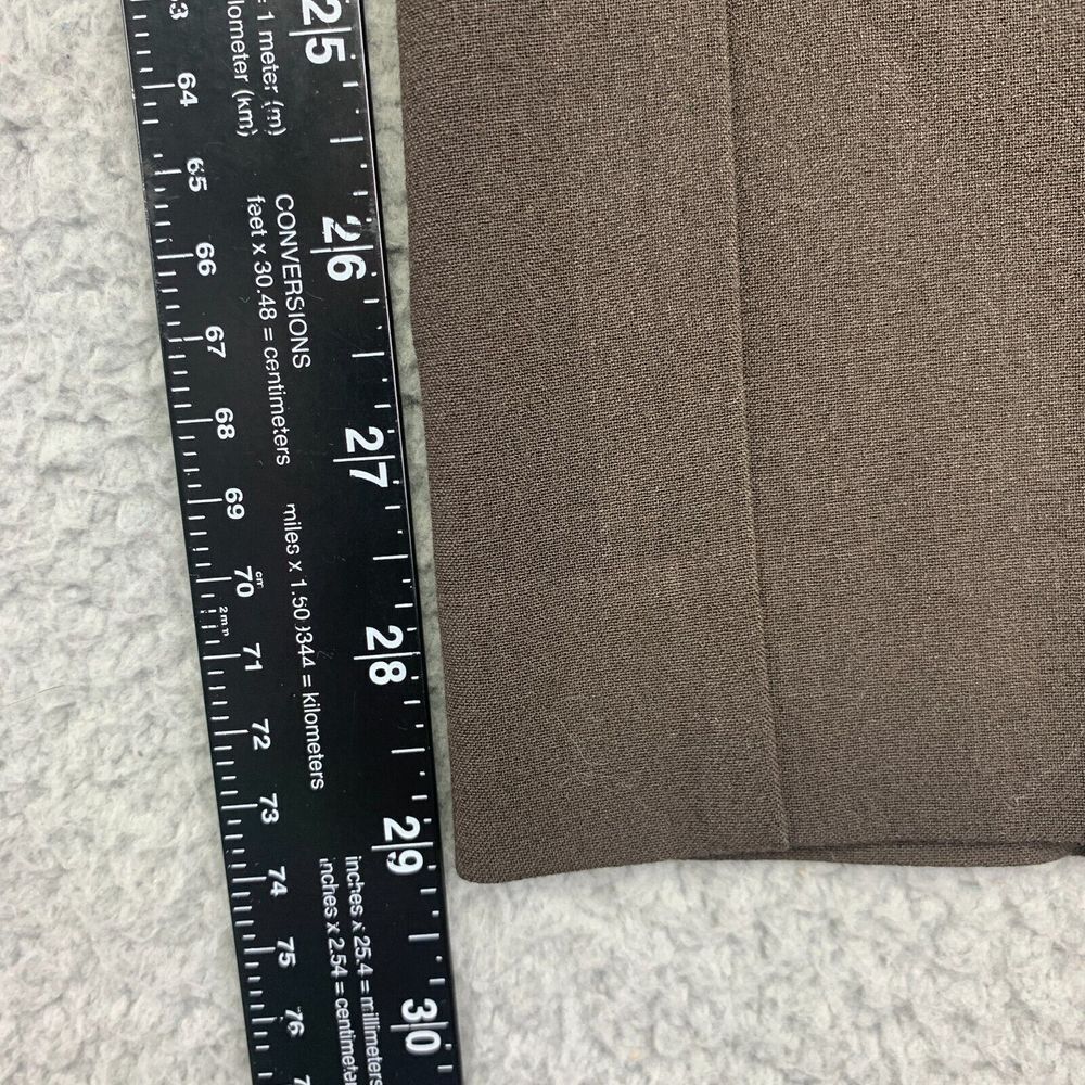 Emma James Pants Womens 4 Petite Brown Mid-Rise Straight Leg Stretch Dress Slack - Picture 10 of 10